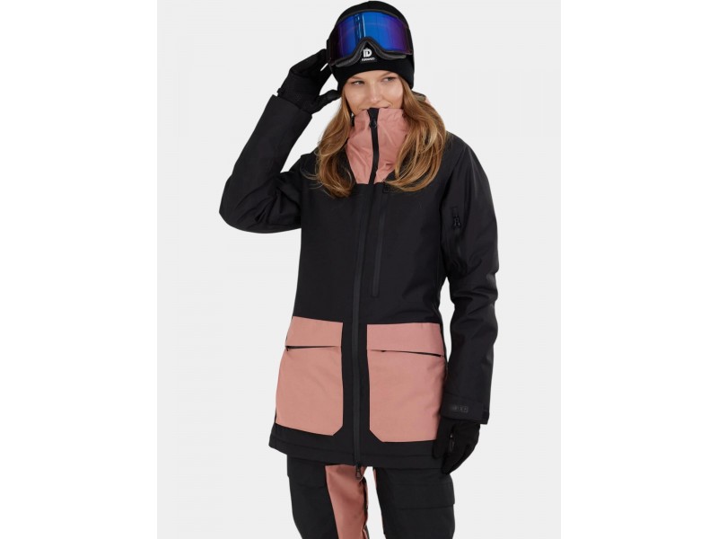 Fundango Poplar ECO női hosszított síkabát (coal black)