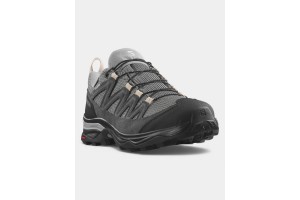 Salomon X Ward Leather GTX W női túracipő - black/ebony