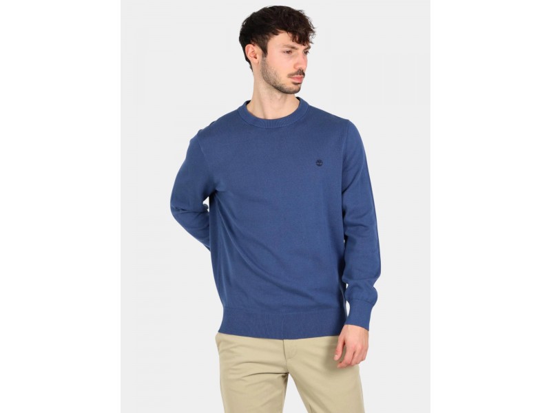 Timberland Cotton Yd férfi pulóver - sötétkék