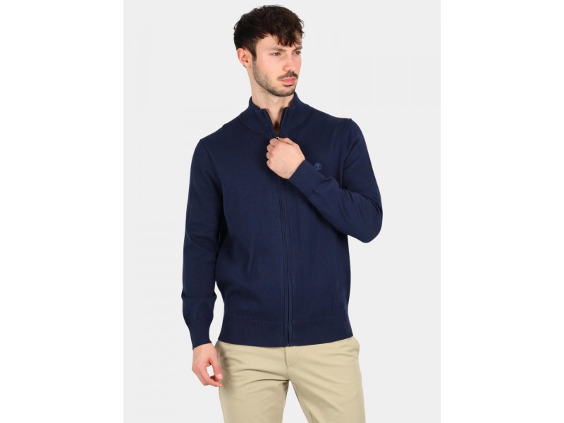 Timberland Cotton Yd férfi pulóver - sötétkék