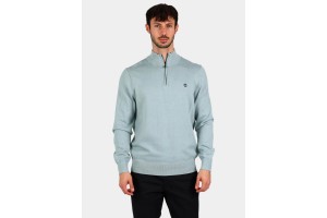 Timberland férfi 1/4 zip pulóver - sötétkék, organikus pamut