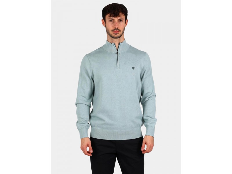 Timberland férfi 1/4 zip pulóver - sötétkék, organikus pamut