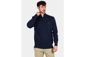 Timberland Cotton Yd 1/4 Zip pulóver - Dark Sapphire