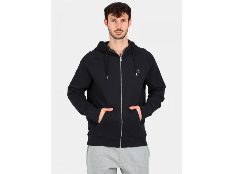 Timberland férfi Brushed Back Full Zip kapucnis pulóver - fekete