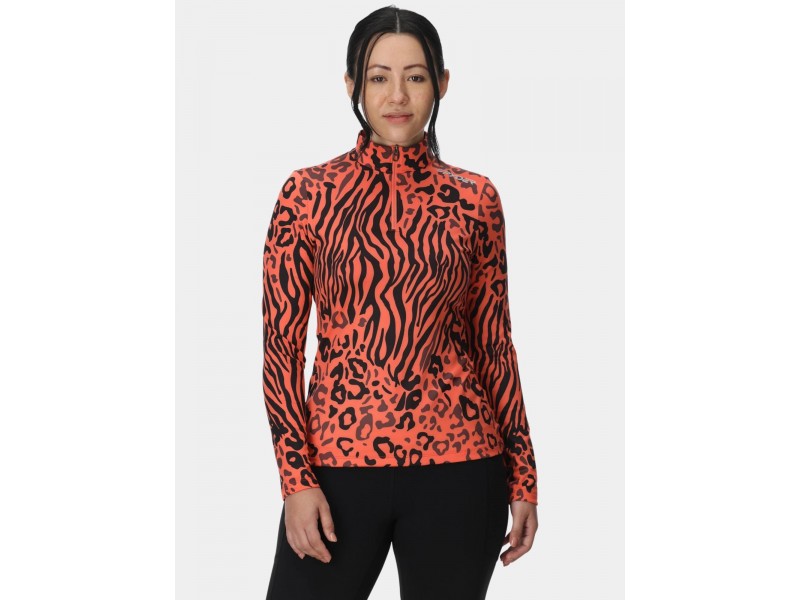 Spyder Vivid 1/2 Zip D - anh-animal print coral haze