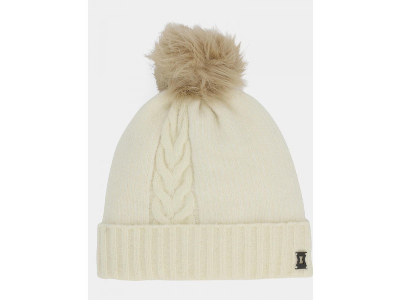 Spyder Plait Pom Hat D - fehér sapka