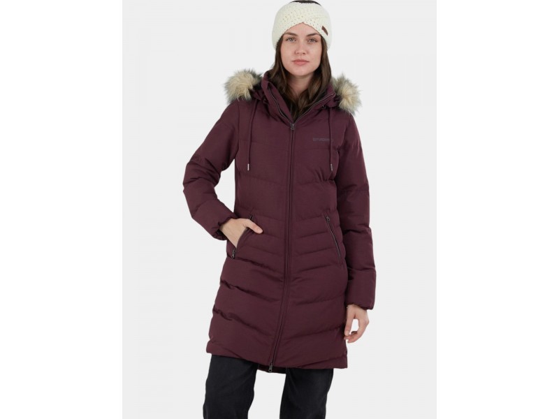Fundango Puppis női steppelt télikabát, aubergine