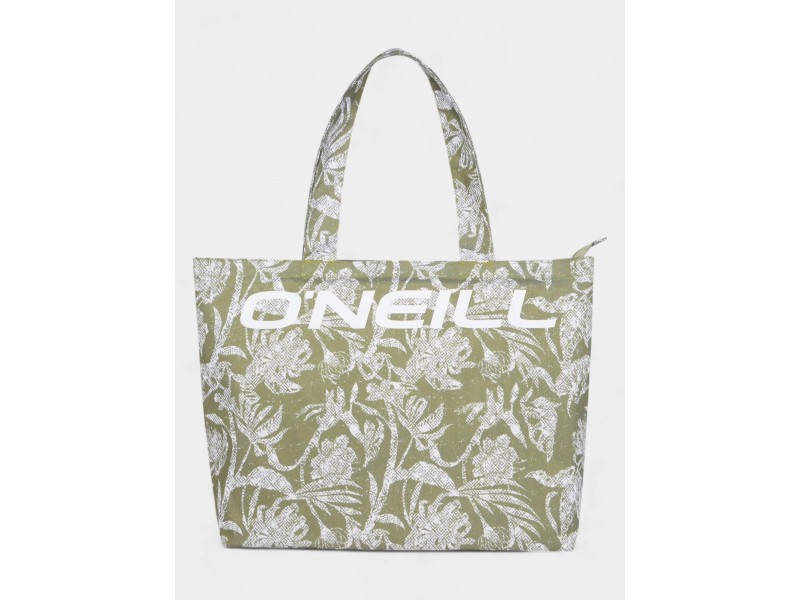 O'Neill Coastal Print Tote — zöld virágmintás strandtáska