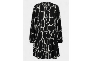 Luhta D női ruha Huosiolampi – fekete, A-vonalú