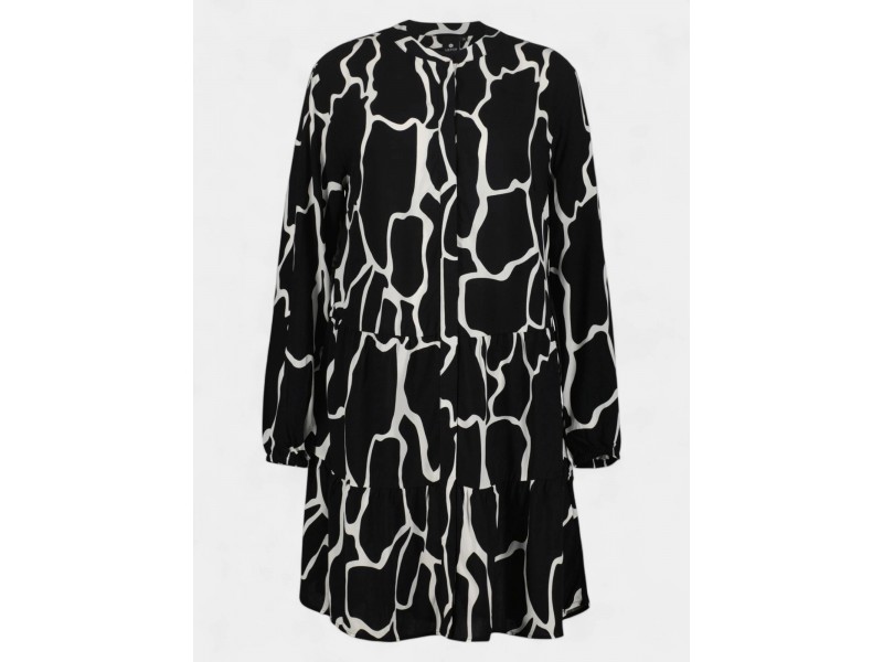 Luhta D női ruha Huosiolampi – fekete, A-vonalú