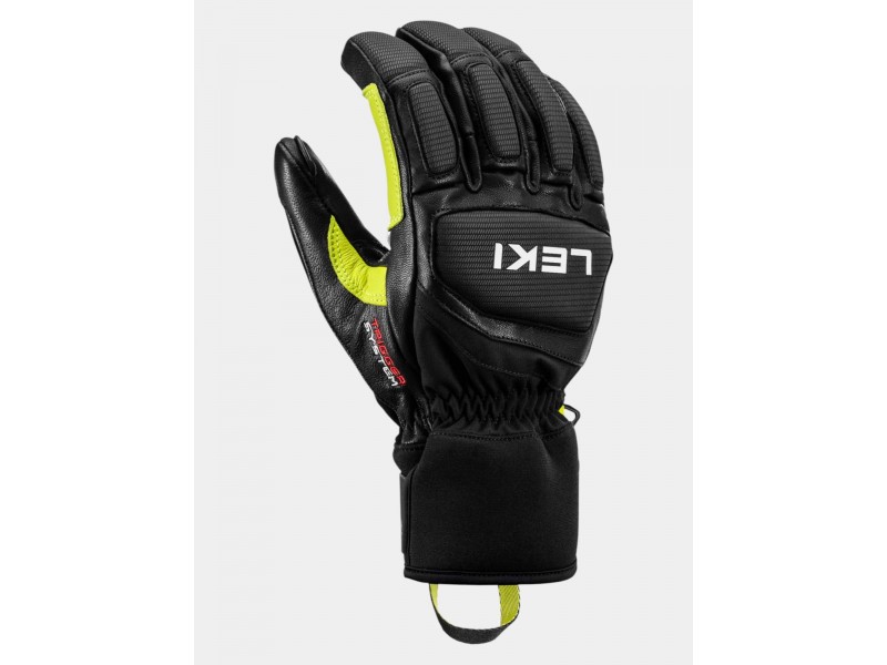 LEKI Griffin Pro 3D D – férfi kesztyű (fekete/lime/fehér)