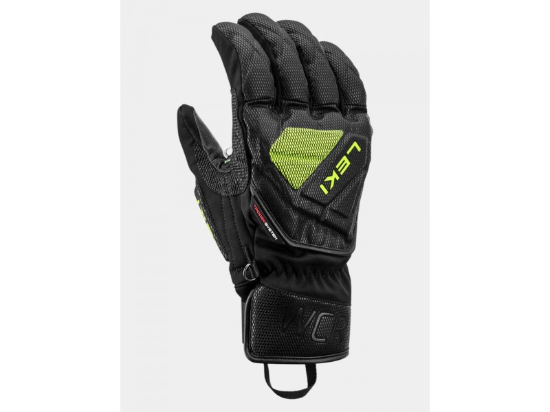 LEKI WCR C-Tech 3D férfi síkesztyű - black/ice lemon