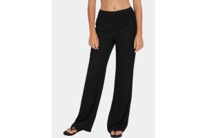 O'Neill Johnny női smocked derék wide-leg nadrág – fekete