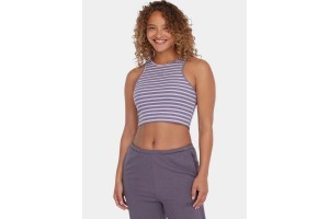 O'Neill Jess Rib Tank Top — lila csíkos női trikó