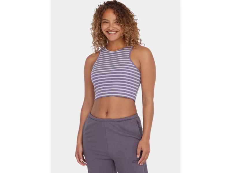 O'Neill Jess Rib Tank Top — lila csíkos női trikó