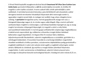 Smartwool női Run Zero Cushion Low sportzokni - fekete