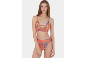 Fundango Sahara V-neck Cami bikini felső - rózsaszín