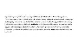 Barts Ellai Halter egyrészes fürdőruha - fekete csíkos