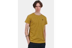 Fundango Jaggy férfi póló – pamutkeverék, műbőr részlet