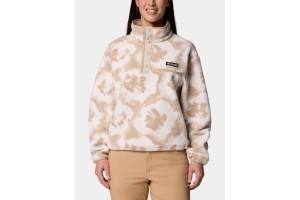 Columbia Helvetia II női croppolt sherpa pulóver virágmintával