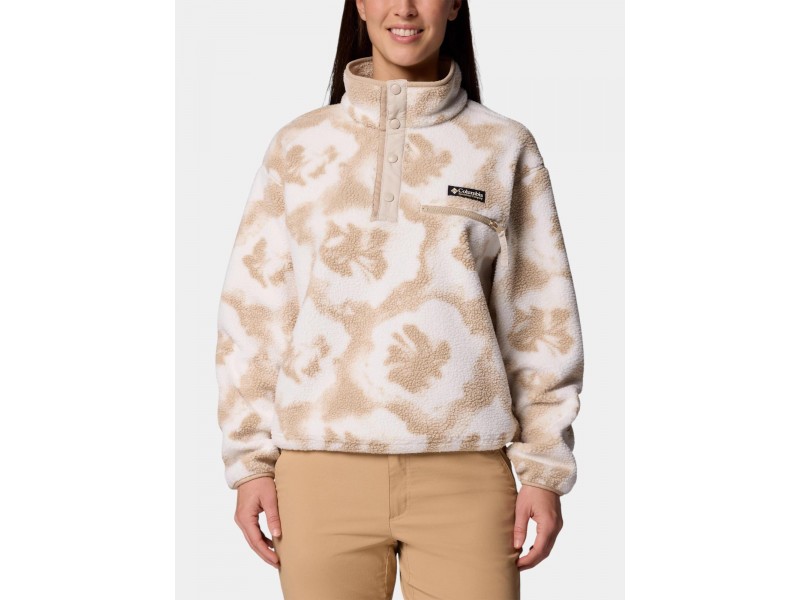 Columbia Helvetia II női croppolt sherpa pulóver virágmintával