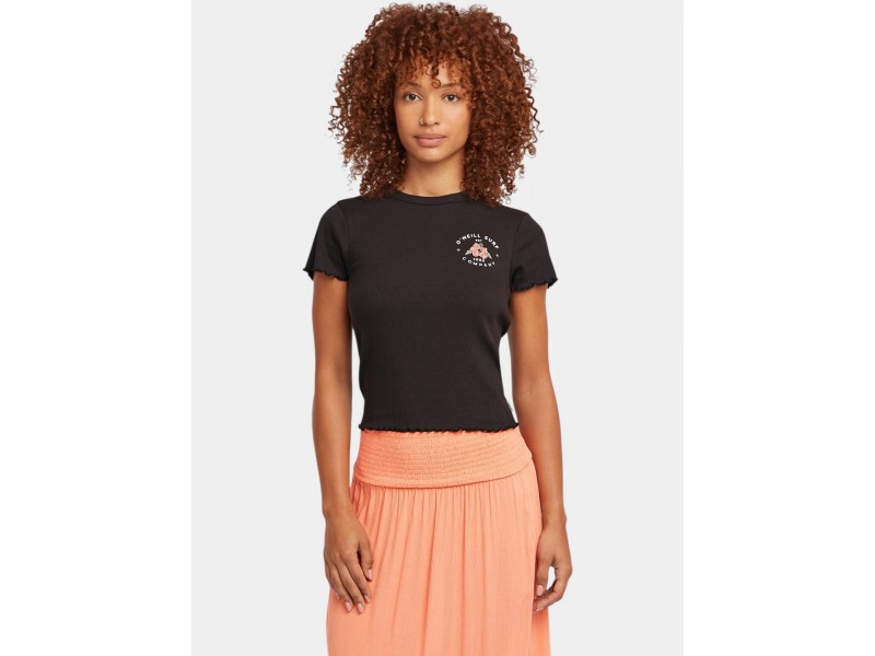 O'Neill női rib póló - slim fit, rövid ujj