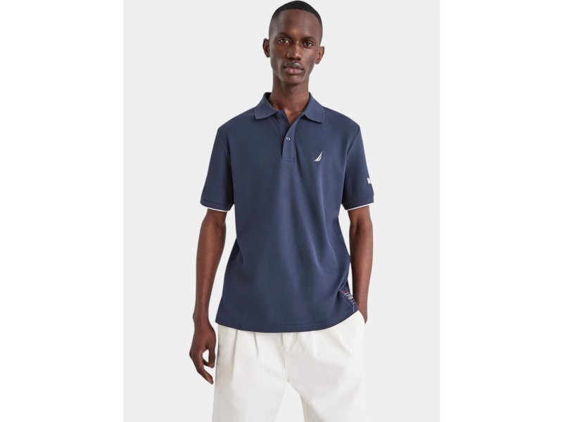 Nautica Azura férfi polo – hímzett logó, Regular Fit