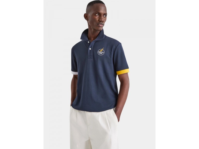 Nautica Godavari férfi galléros póló - hímzett logó