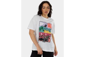 Fundango Sunshine II női laza organikus pamut póló