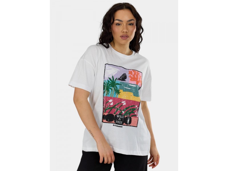 Fundango Sunshine II női laza organikus pamut póló