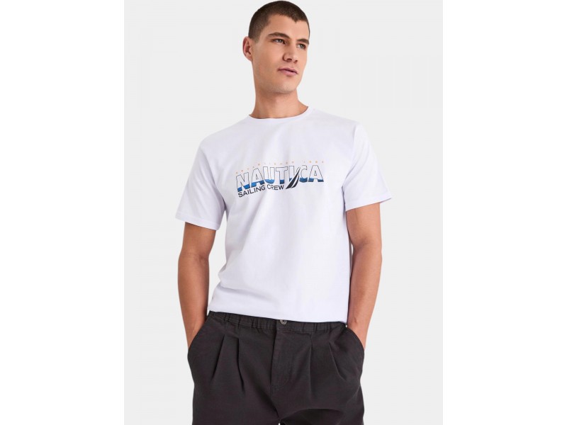 Nautica Onda férfi pamut póló - grafikus minta