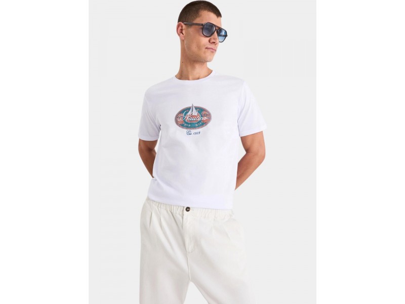 Nautica Mosa férfi póló – 100% pamut, hímzett logó