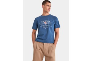 Nautica Timon férfi rövid ujjú póló - grafikus mintával