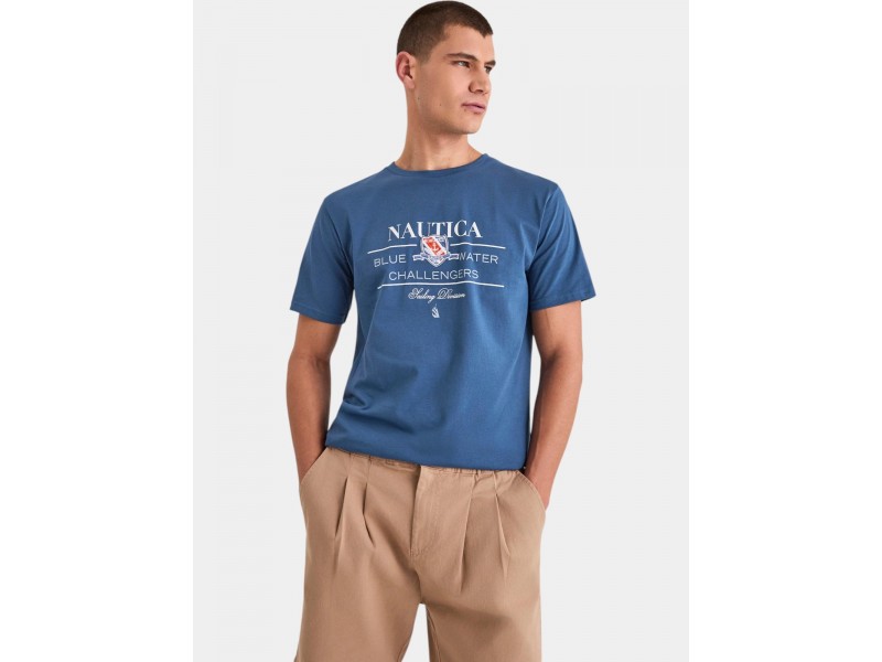 Nautica Timon férfi rövid ujjú póló - grafikus mintával