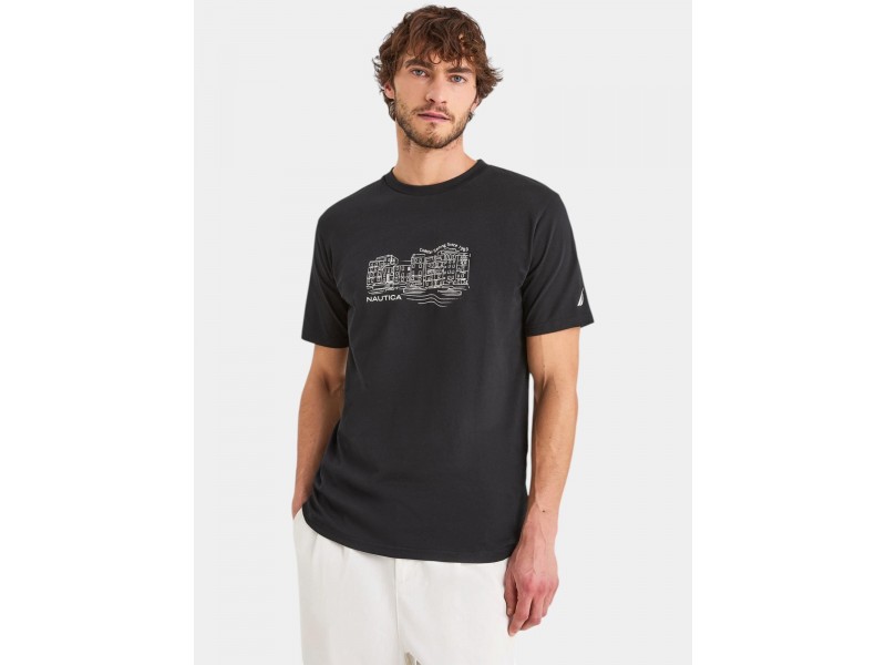 Nautica Sassandra férfi póló - grafikus minta