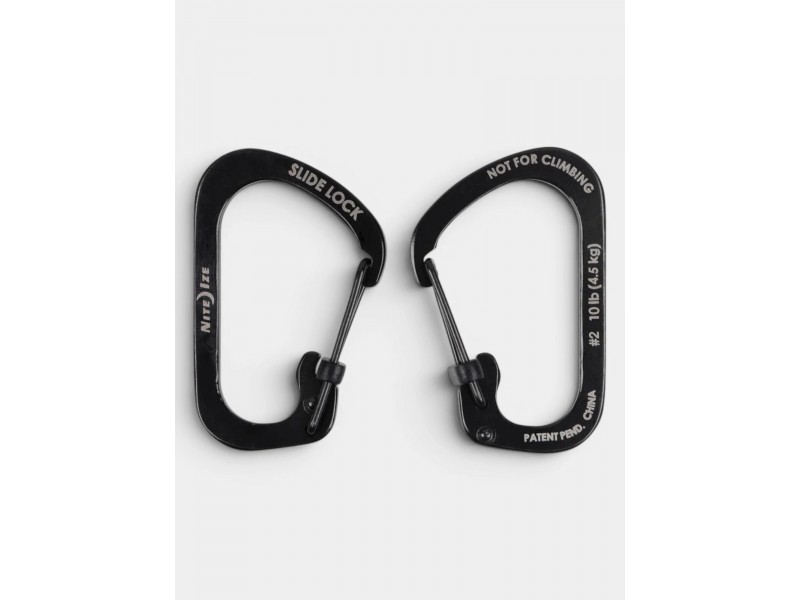 Niteize SlideLock rozsdamentes acél karabiner #2 D