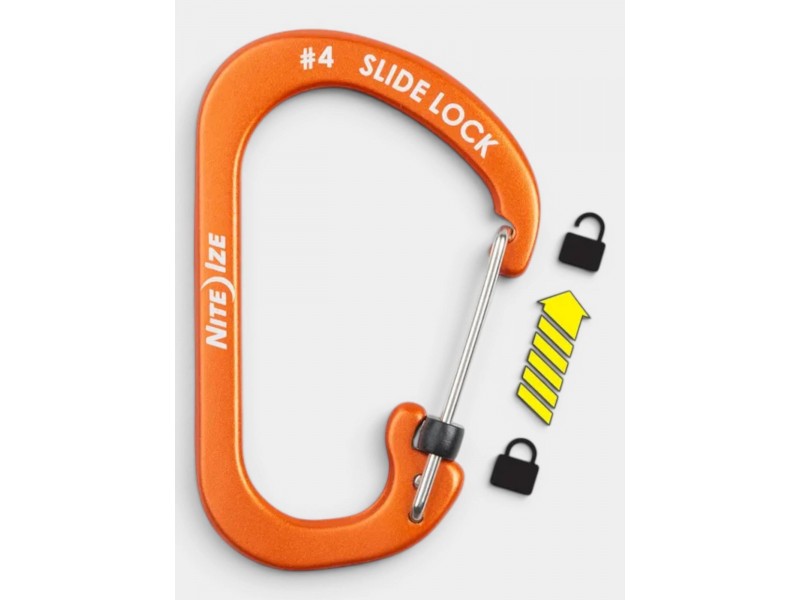 Niteize SlideLock® alumínium karabíner #4 D