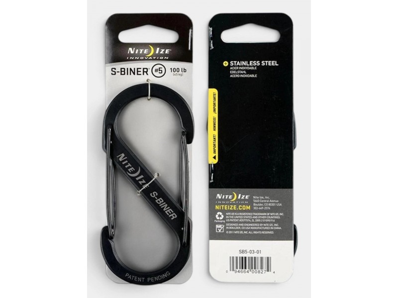 Niteize S-Biner #5 D rozsdamentes dupla karabiner