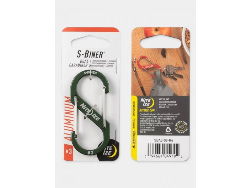 Niteize S-Biner® alumínium dupla karabiner #3 D