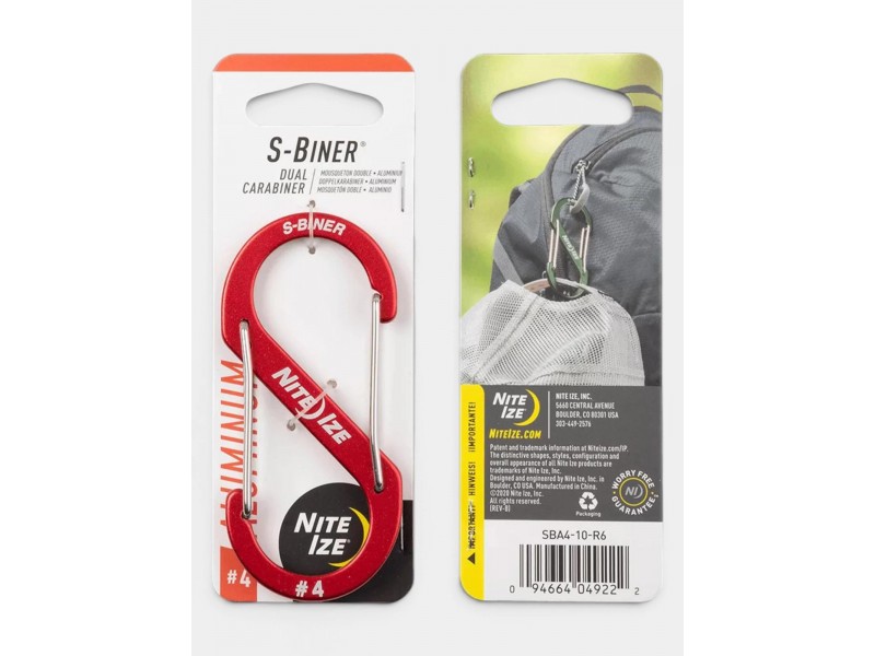 Niteize S-Biner Alumínium Dual Karabiner #4 D