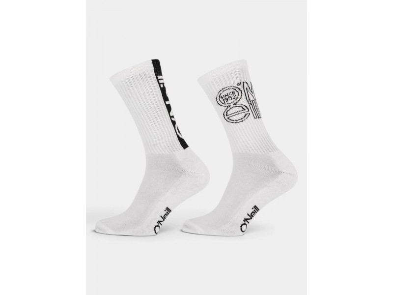O'Neill unisex sportzokni 2 pár – fehér Outline Logo