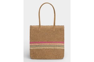 Barts Lazey Shopper D barna kézzel horgolt 37x30x12 cm