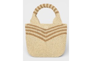 Barts Serenea barna kézzel horgolt női shopper 37×30×12 cm