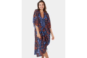 Barts Rochau Kaftan D – női sötétkék pamut kaftán