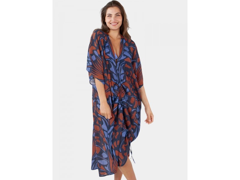 Barts Rochau Kaftan D – női sötétkék pamut kaftán