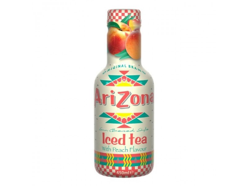 AriZona Fekete tea - Barack 0,45 L (karton 12 db)