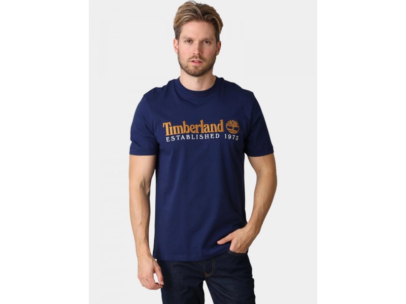 Timberland férfi sötétkék hímzett póló