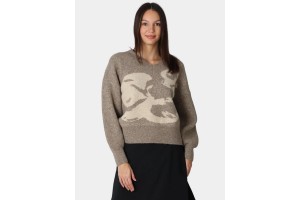 Luhta Elijoki D női pulóver - V-nyak, Loose Fit