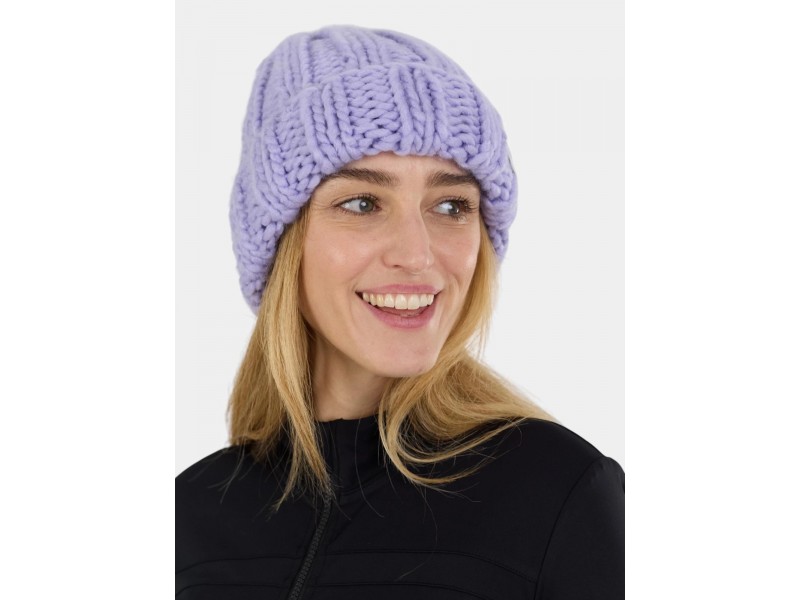 Fundango Astrid beanie - kötött sapka műbőr részlettel