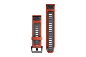 Garmin 20 mm piros/grafit szilikon QuickFit óraszíj